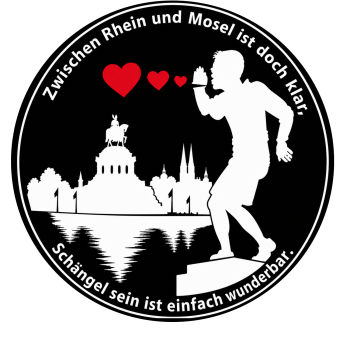 Koblenz Aufkleber Schängel Küsse    9 Ø cm